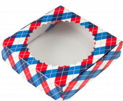 Изображение Коробка для пряников и печенья Клетка , 11,5*11,5*3 см